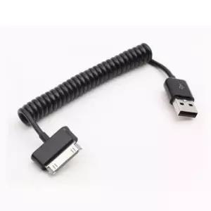 [룽스_64]USB 스프링케이블 케이블 USB(A)변환 30핀 50CM