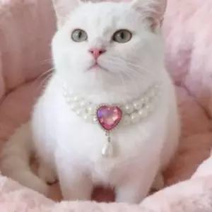 강아지 고양이 진주 목걸이 반려동물 펜던트 패션 악세사리