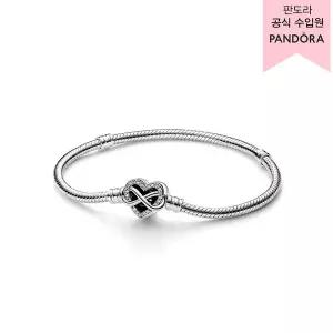 [판도라](강남점)백화점 보증서 제공]판도라 모멘츠 스파클링 인피니티 하트 클라습 스네이크 체인 브레
