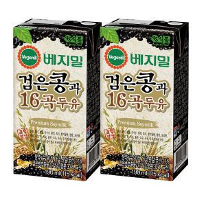 정식품 베지밀 검은콩과 16곡 두유 190ml 48팩