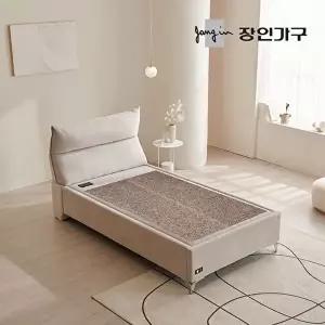 [장인가구]온기 아쿠아 패브릭 돌침대 프레임 SS+홍맥반석 온열 보료