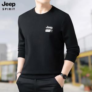 JEEP SPIRIT 남성 봄 가을 간절기 라운드넥 맨투맨 캐주얼 루즈핏 긴팔티