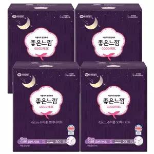 좋은느낌 오리지날 수퍼롱 오버나이트 20p x4개