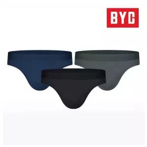 BYC 남성 스포츠 베이직 3매입 삼각팬티 기능성 MPO1216