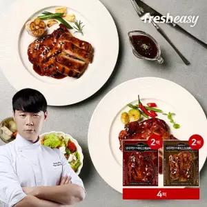 최현석 닭다리살스테이크 4팩(매콤바베큐 2팩, 오리엔탈갈릭 2팩)