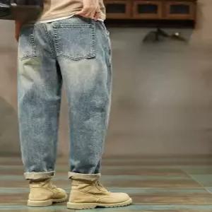 청바지 디스코 연청 데님 팬츠 테이퍼드 워싱 여름 남성 패션 28 빈티지블루 봄