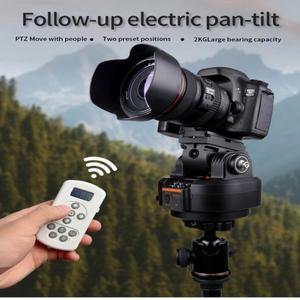 Desiontal YT-2000 전동 파노라마 삼각대 헤드 AI 얼굴 추적 2KG 베어링 모바일 카메라 라이브 원격 제어