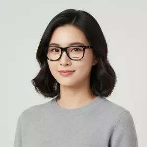 몽블랑 안경테 MB0322O 001 스퀘어 뿔테 안경