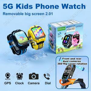 5G 어린이용 스마트워치 영상 통화 SOS GPS 위치 추적 계산기 알람 시계 680mAh 대용량 배터리 SIM 카드 키즈폰 신제품
