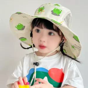 유아 아동 어린이 개구리호루라기 메쉬챙 봄 여름 가을 챙모자 돌돌이 머리띠 귀여운모자 썬캡