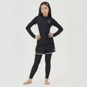 아레나 Arena KIDS 아일랜드 주니어 집업 래쉬가드 세트 A4BG1GS82BLK