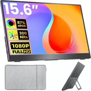 노트북 맥북 PC Surface PS5 Xbox용 Upperizon 휴대용 모니터 15.6인치 FHD 87 sRGB 60Hz IPS HDR USB-C