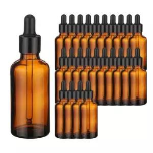 향수 향수용기 블랙유광 뚜껑 스포이드 브라운 공병 50ml 25개