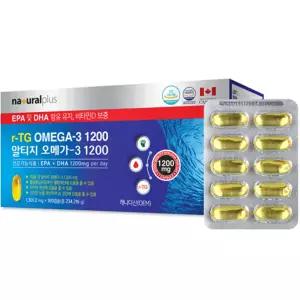 내츄럴플러스 알티지 오메가3 1200 1301.2mg x 180캡슐 1개