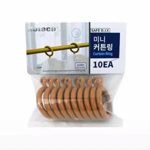 [룽스_64]커튼부자재 미니 커튼링 셀프커튼 10EA 오크