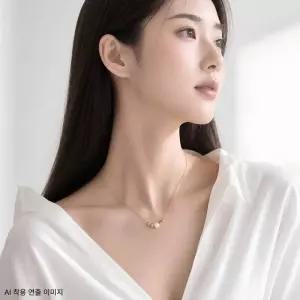 14k 6mm 합성 오팔 컷팅볼 목걸이 OPPN0202