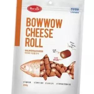 바우와우 치즈롤 연어 200g 강아지 한입 간식