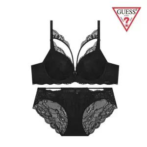 매장정품 GUESS 게스 [선물포장쇼핑백] 스트링 레이스 브라팬티세트 ODWBRB96ODWPTB96BK 1698414