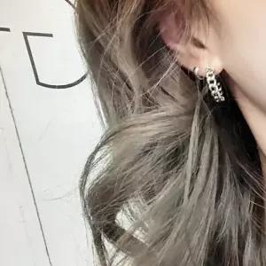 실버925 국내제작 원터치 꽈배기 체인 은귀걸이 유니크 실버 이어링 SILVER) 은귀걸이