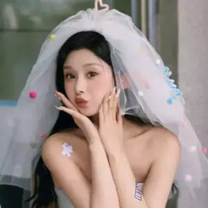 러블리 셀프 웨딩 베일 면사포 스냅 촬영 소품 숏베일 브라이덜샤워 키치한 감성 신부