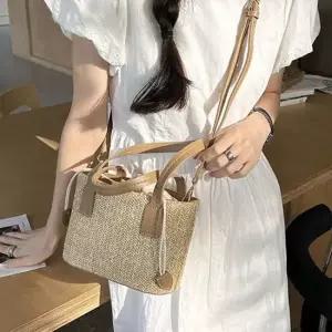 크로스 여름 데일리 백 라탄 바캉스 숄더 투웨이 라탄크로스백 미니토트백 여성라탄백