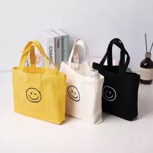 천가방 토트 패브릭 여성 캔버스 가방 핸드백 가벼운 미니백 도시락 데일리 미니에코백