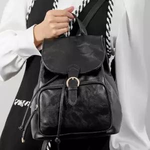 빈티지 레드 플랩 미니 백팩 버클장식 작은 가방 미니백팩 레더백팩 가죽백팩 플랩백팩