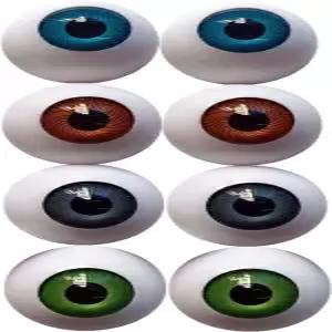 더블우드 할로윈 볼 4쌍 4가지 색상 26mm 반원형 현실감 넘치는 아크릴 눈 소품 마스크 인형 또는 곰 공예