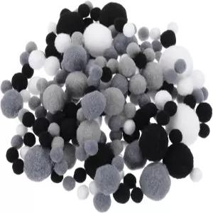 메카닉시 폼 펠트 볼 원단 1-3cm 10-30mm 블랙 그레이 화이트 가정용 공예 프로젝트 DIY 팩 130개