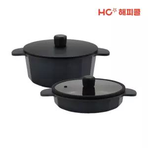 해피콜 플랑 IH 인덕션 주물냄비 2종세트(전골24cm + 양수24cm)