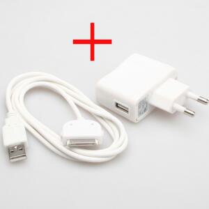 iPod 충전기 아답터 / 애플 아이폰 아이팟 USB 어댑터+케이블/iPhone 4/3G/3GS/나노/터치/비디오/클래식/아이패드/nano/2/3/4/5세대/video/classic/touch/iPad