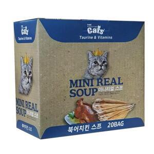 더캣츠 미니리얼 북어치킨스프40g 1BOX (20개) 고양이습식 영양간식