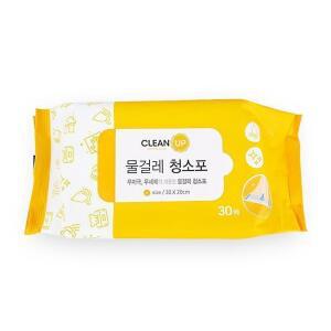 국산 크린업 물걸레 청소 포 30매(대형30X20cm) 용품 손걸레 밀대패드 물티슈 클린업