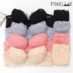 [하프클럽/핑크룩]글로시 홑겹레이스 여성속옷 와이어 브라팬티8종세트