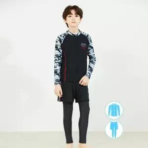 [하프클럽/베이직 엘르]베이직엘르 남아동 집업 래쉬가드 비치반바지 워터레깅스 세트 BEB-W704K