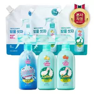 온더바디 코튼풋 발을 씻자 풋샴푸 510ml 용기 x 1개 + 500ml 리필 x 2개 (레몬/자
