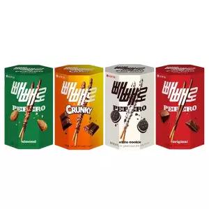 롯데웰푸드 빼빼로 아몬드 132g, 1개 + 크런키 140g, 1개 + 초코 184g, 1개 + 화이트쿠키 132g, 1개