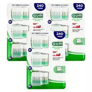 GUM 검 일회용 치간칫솔 80개 x 3개 x 3개