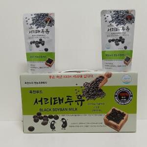 옥천푸드 서리태 두유 180ml 40팩/식사대용,서리태가 많이 들어간 걸쭉한 두유