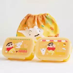 오키즈 짱구 도시락-흰둥이 피크닉 2단 조리개세트 YP9369 S0398 짱구-S0398