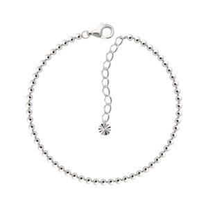 925 SILVER 2mm 미러볼 육각볼 군번줄 땅콩줄 볼 체인 레이어드 실버 은 팔찌