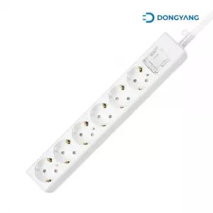 동양전자산업 6구 메인스위치 양극 차단형 멀티탭 화이트 DYM-G6C (3m)