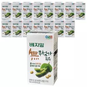 베지밀 무첨가 두유 순수한콩 원액 100%,190ml 16개