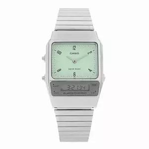 카시오 MUST IT_ 남녀공용 Analog Digital Square 메탈 손목 시계 AQ 800E 3ADF)
