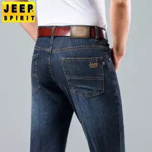 JEEP SPIRIT 남성 청바지 봄여름 루즈핏 스트레이트 데님팬츠 캐주얼 데일리