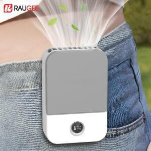 휴대용 야외 미니 행잉 넥 선풍기 허리 3 기어 강풍 블레이드리스 쿨러 USB 2000Mah