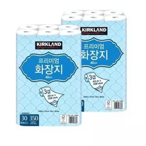 [하프클럽/알티피아]co커클랜드 프리미엄 3겹화장지 40m x 30롤x 2