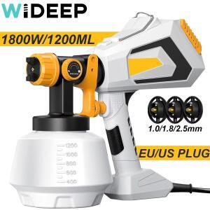 1200ML 110V/220V 1800W 전기 스프레이 건 가정용 HVLP 페인트 분무기 자동 가구 강철 코팅 울타리 에어 브