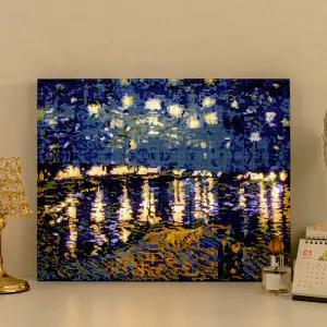 [퍼즐피플]DIY 보석십자수 LED 아를의 별이 빛나는 밤 40x50cm 캔버스형
