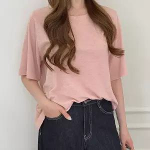 [빅사이즈]이블렛 테크린 린넨 베이직 티셔츠 제이스타일